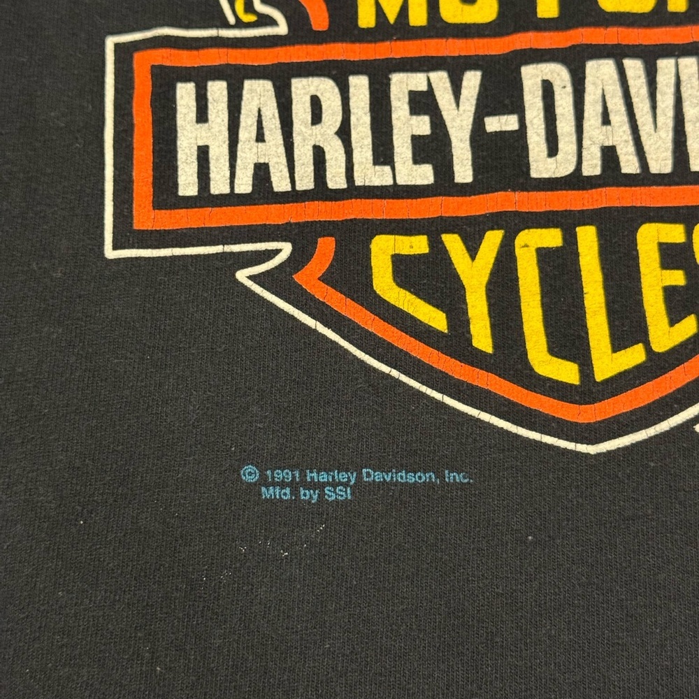 Vtg Harley Davidson 1991 Black Hills Rally Sturgis T-Shirt Mount Rushmore Size L - Picture 2 of 7